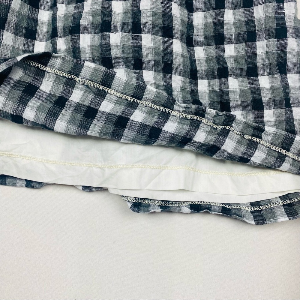 Olivier London Linen Plaid Shoulder Strap‎ Suspender Skirt Dress Size 9-10 - Picture 6 of 9